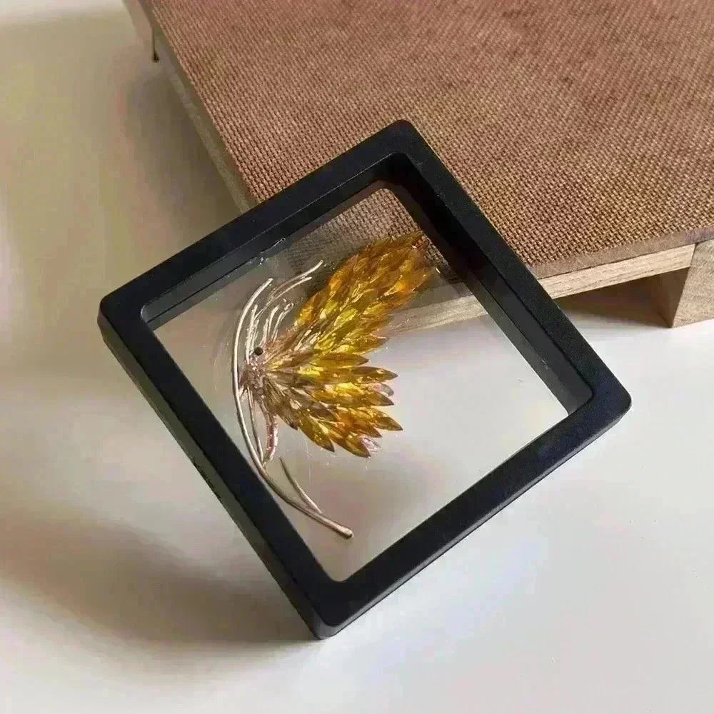 European French Style Ultra-Bright Gradient Crystal Butterfly Brooch
